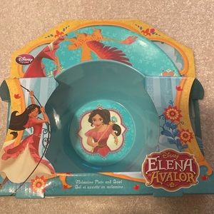 Disney Elena of Avalor Melamine Plate and Bowl
